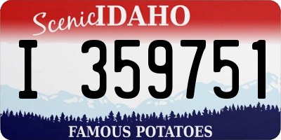 ID license plate I359751