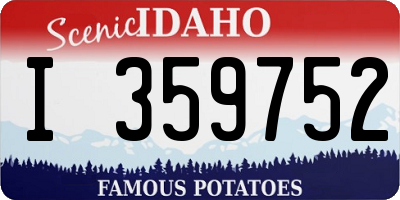 ID license plate I359752