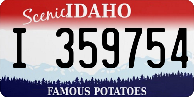 ID license plate I359754