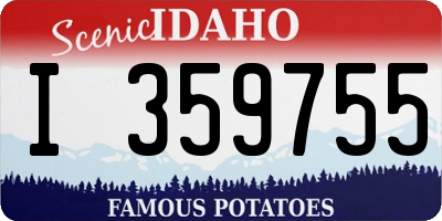 ID license plate I359755
