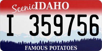 ID license plate I359756