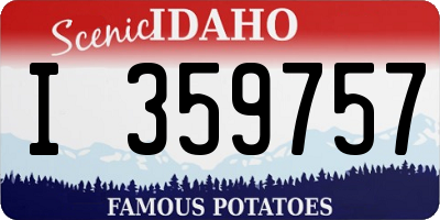 ID license plate I359757