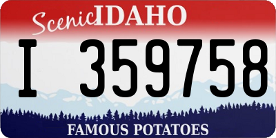 ID license plate I359758