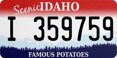 ID license plate I359759