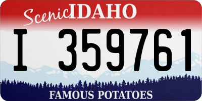 ID license plate I359761