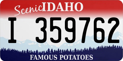 ID license plate I359762