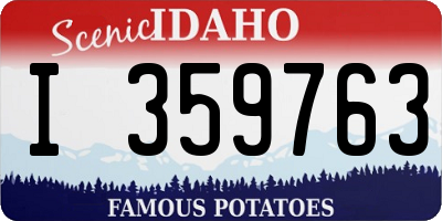ID license plate I359763