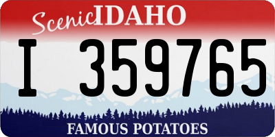 ID license plate I359765