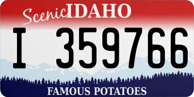 ID license plate I359766
