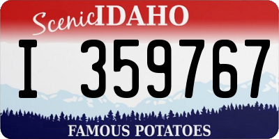 ID license plate I359767