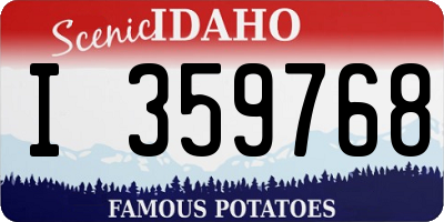 ID license plate I359768