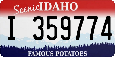 ID license plate I359774