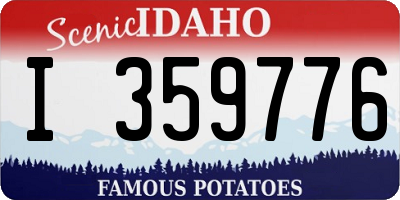 ID license plate I359776