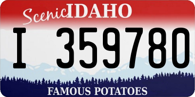 ID license plate I359780
