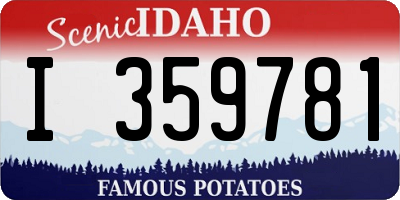ID license plate I359781
