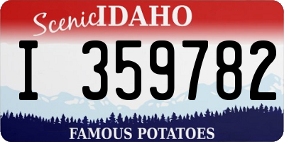 ID license plate I359782