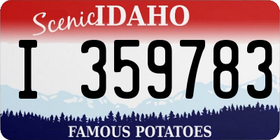 ID license plate I359783