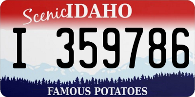 ID license plate I359786