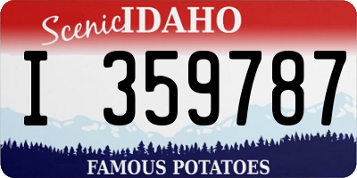 ID license plate I359787