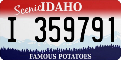 ID license plate I359791
