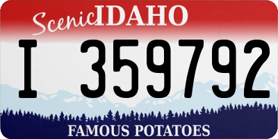 ID license plate I359792