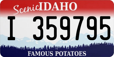 ID license plate I359795