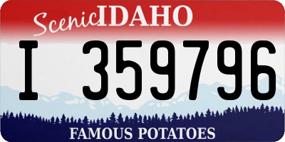 ID license plate I359796