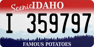 ID license plate I359797