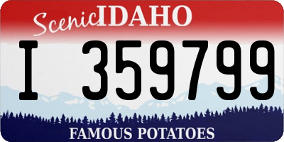 ID license plate I359799