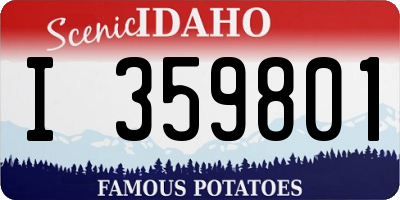 ID license plate I359801