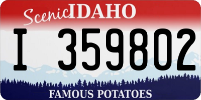 ID license plate I359802