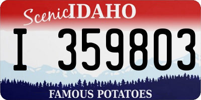 ID license plate I359803