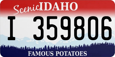 ID license plate I359806