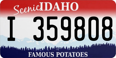 ID license plate I359808