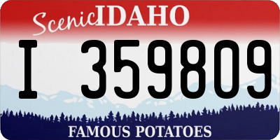 ID license plate I359809