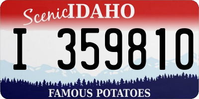 ID license plate I359810