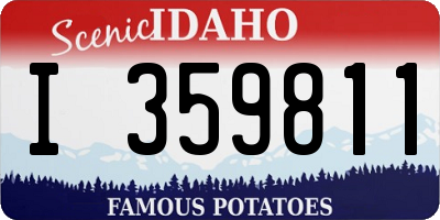 ID license plate I359811