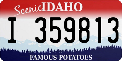 ID license plate I359813