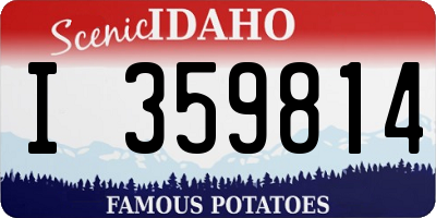 ID license plate I359814