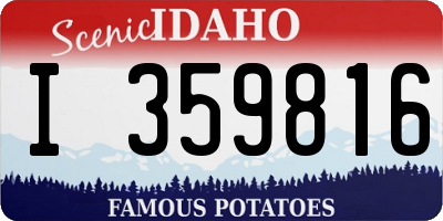 ID license plate I359816