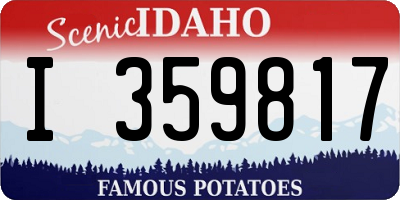 ID license plate I359817