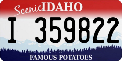 ID license plate I359822