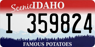 ID license plate I359824