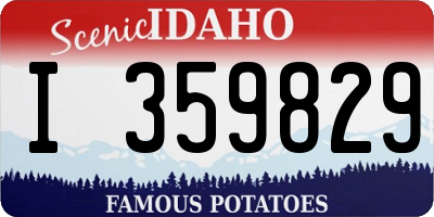ID license plate I359829