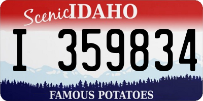 ID license plate I359834