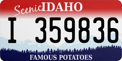 ID license plate I359836