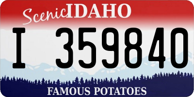 ID license plate I359840