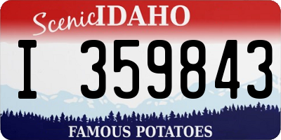 ID license plate I359843