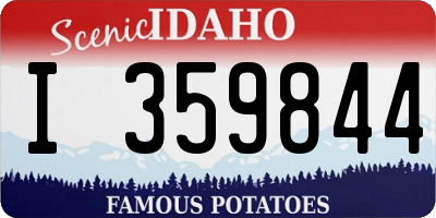 ID license plate I359844
