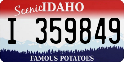ID license plate I359849